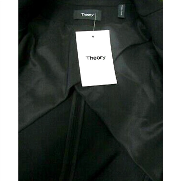 Theory $455 Kensington Blazer Black Peplum Open 2 Jacket - Picture 10 of 11